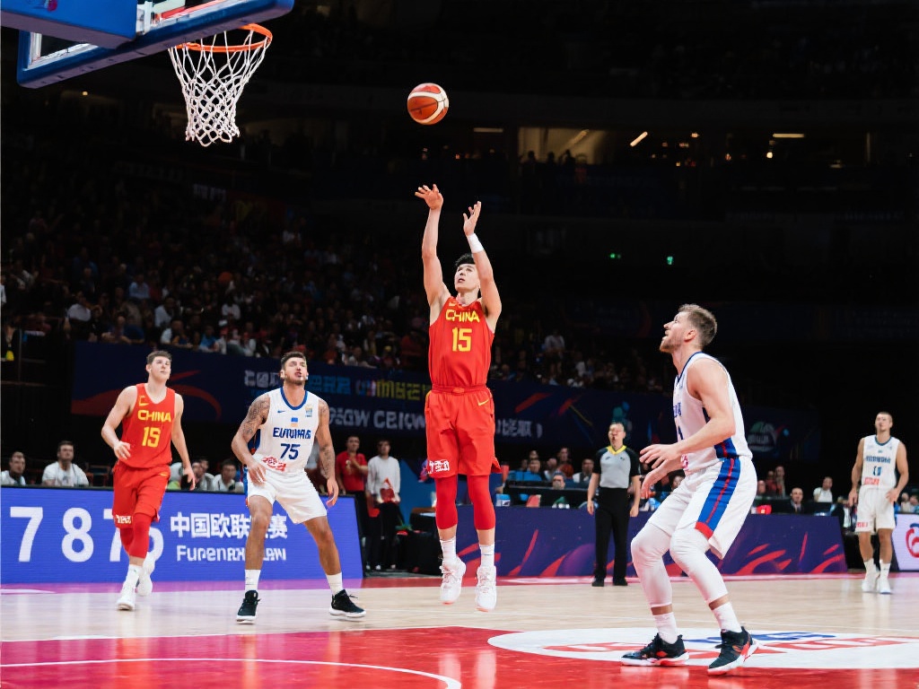 在刚刚结束的中欧篮球友谊赛中，中国队以微弱优势险胜